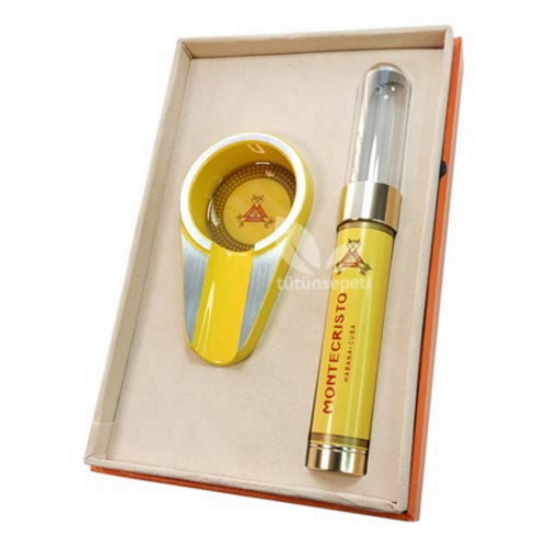 Montecristo Tekli Tüp Humidor ve Küllük seti - Görsel 2
